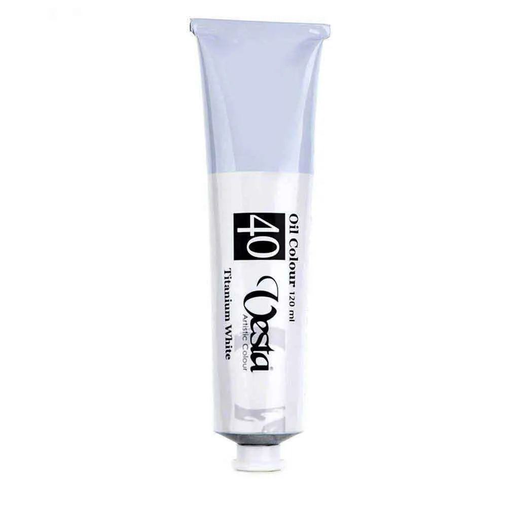 رنگ روغن 120 میل وستا رنگ سفید تیتانیوم Titanium White 40