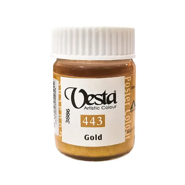 گواش 30 میل وستا رنگ طلایی Gold کد 443