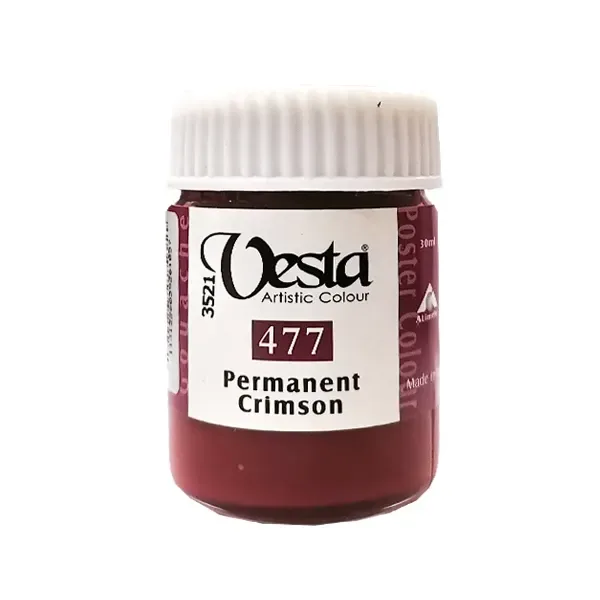 گواش 30 میل وستا رنگ قرمز کریمسون Permanent Crimson کد 477