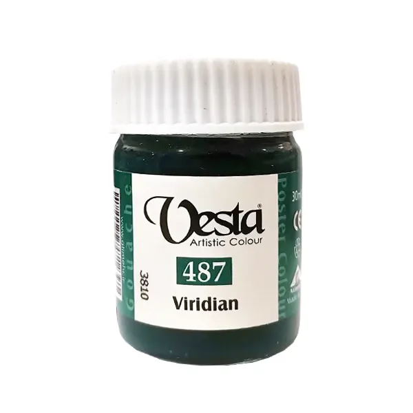 گواش 30 میل وستا رنگ سبز ویریدین Viridian کد 487
