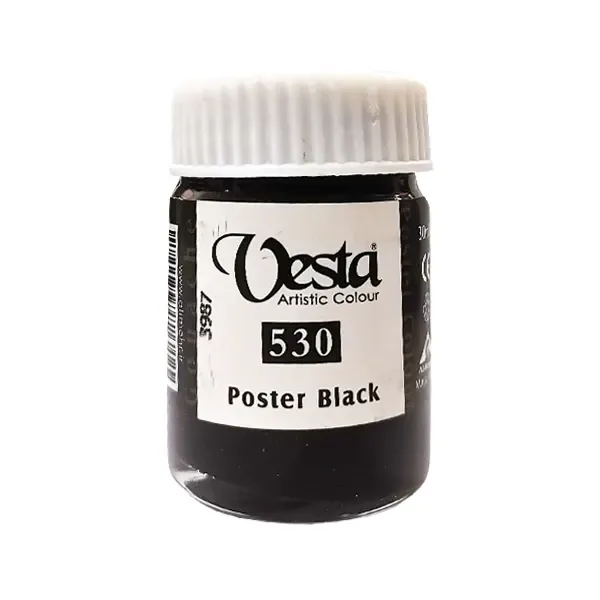 گواش 30 میل وستا رنگ مشکی پوستر Poster Black کد 530
