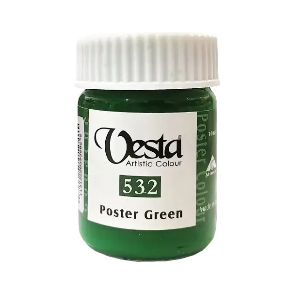 گواش 30 میل وستا رنگ سبز پوستر Poster Green کد 532