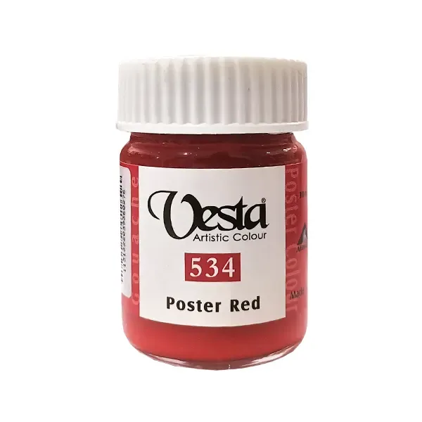 گواش 30 میل وستا رنگ قرمز پوستر Poster Red کد 534