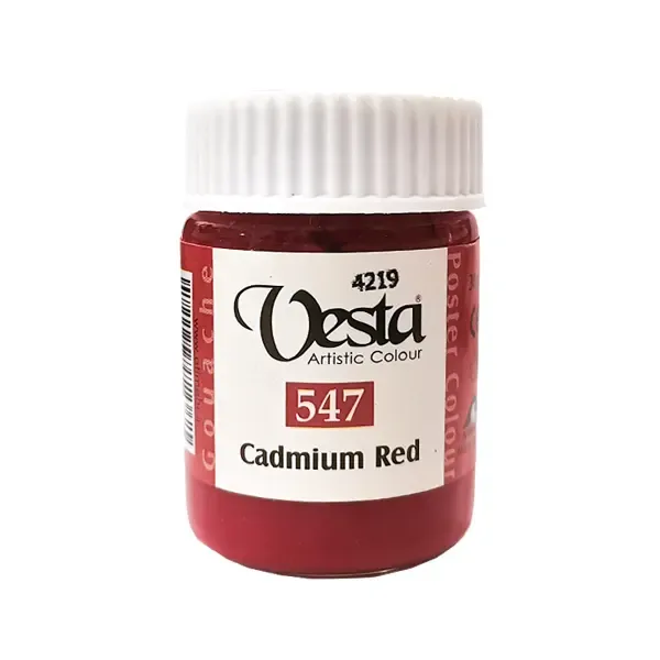 گواش 30 میل وستا رنگ قرمز کادمیوم Cadmium Red کد 547