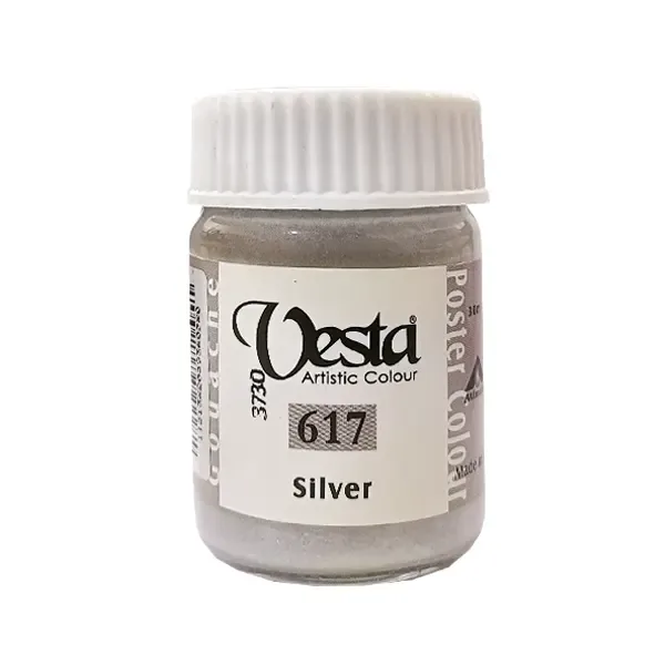 گواش 30 میل وستا رنگ نقره‌ای Silver کد 617