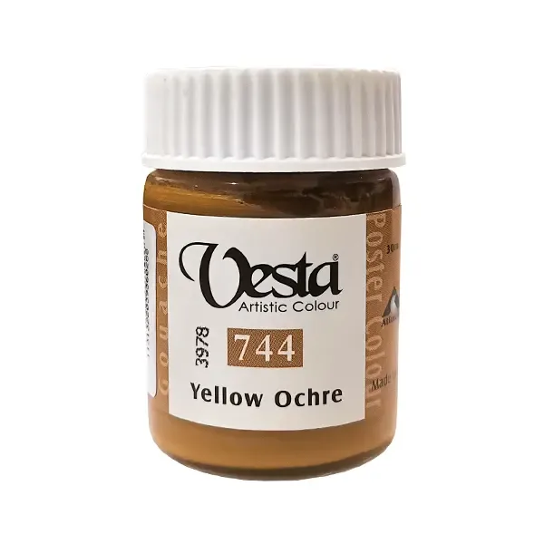 گواش 30 میل وستا رنگ زرد اوکر Yellow Ochre کد 744
