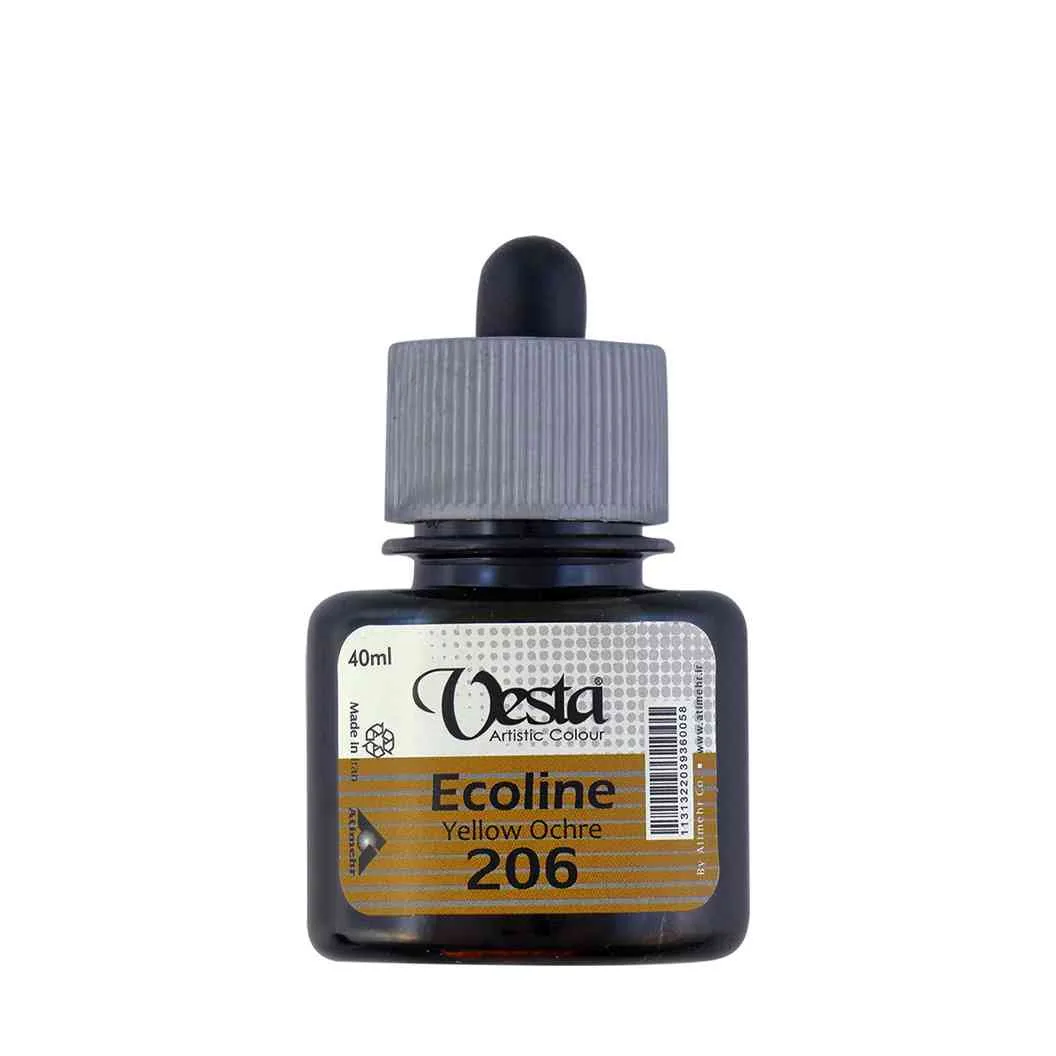 اکولین 40 میل وستا رنگ زرد اکر Yellow Ochre کد 206