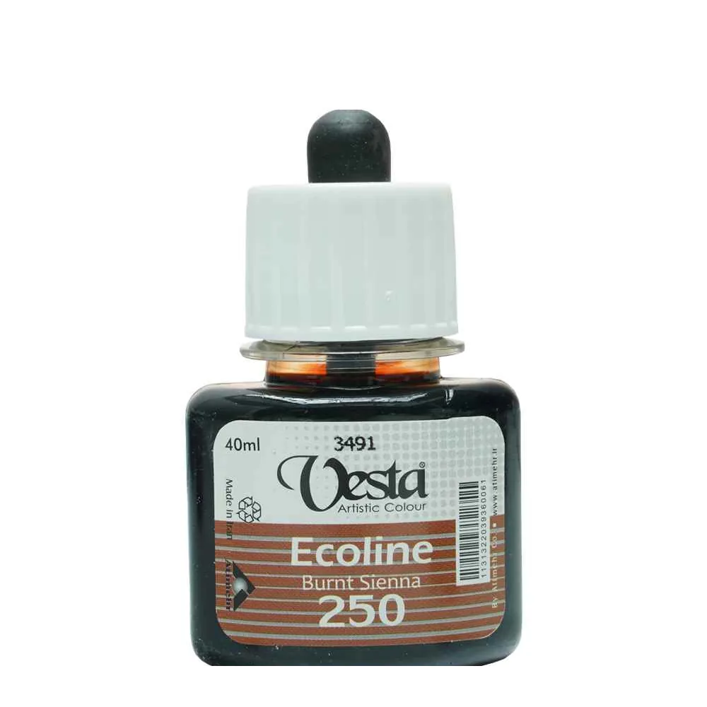 اکولین 40 میل وستا رنگ سیه نای سوخته Burnt Sienna کد 250
