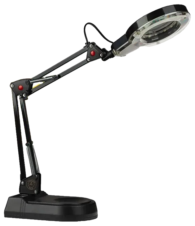 چراغ مطالعه کریم زاده مدل مهندسی رومیزی ذره‌بینی LED (۱۹ لامپ) کد 211