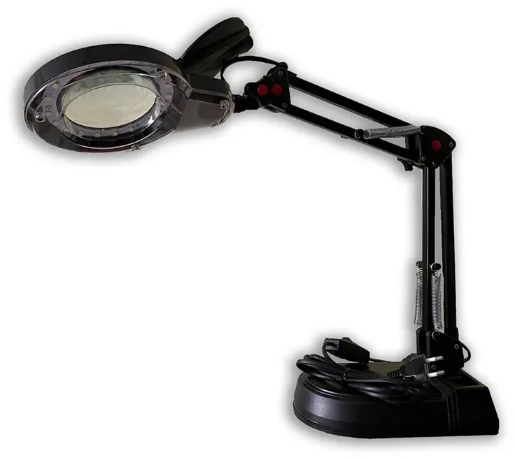 چراغ مطالعه کریم زاده مدل مهندسی رومیزی ذره‌بینی LED (۱۹ لامپ) کد 211 — تصویر 3