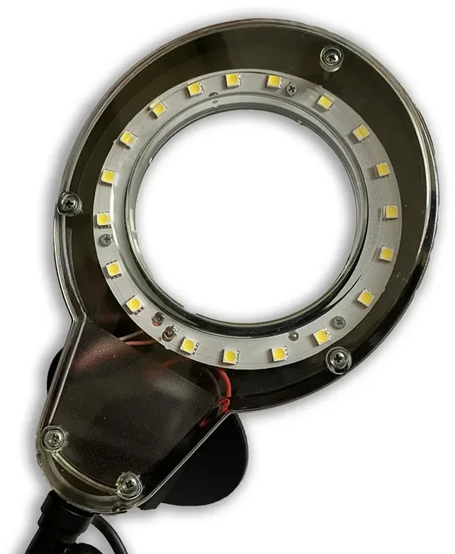 چراغ مطالعه کریم زاده مدل مهندسی رومیزی ذره‌بینی LED (۱۹ لامپ) کد 211 — تصویر 5