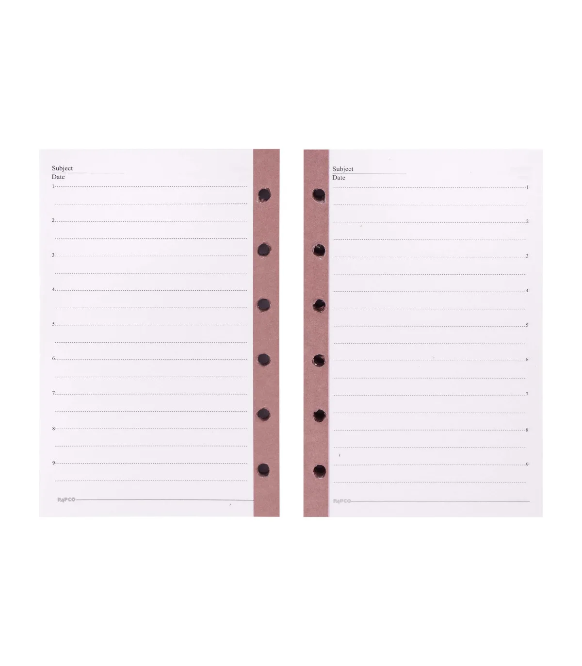 اوراق یک خط دفتر یادداشت قفل فلزی 120 برگ - 12/7 × 8 cm سفید پاپکو
