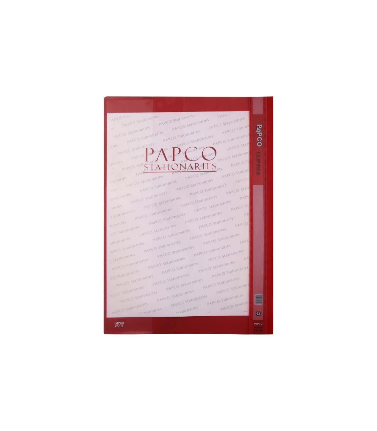 پوشه یکرو شفاف جیبدار PP گیره دار – FC پاپکو