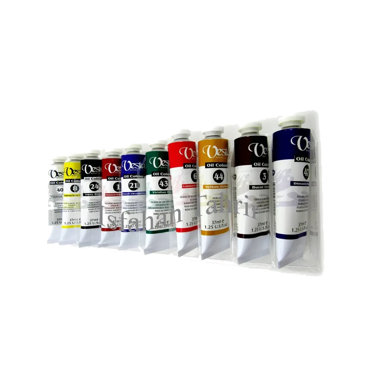رنگ روغنی 37ml وستا جعبه 10 رنگ