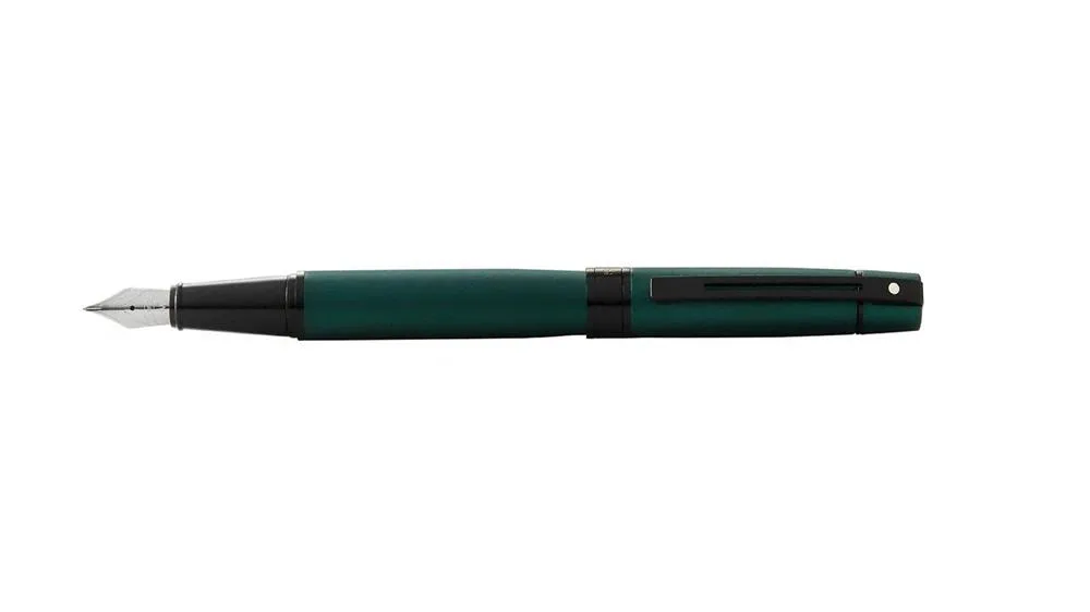 خودنویس تک شیفر 300 سبز گیره مشکی PVD - تصویر 2