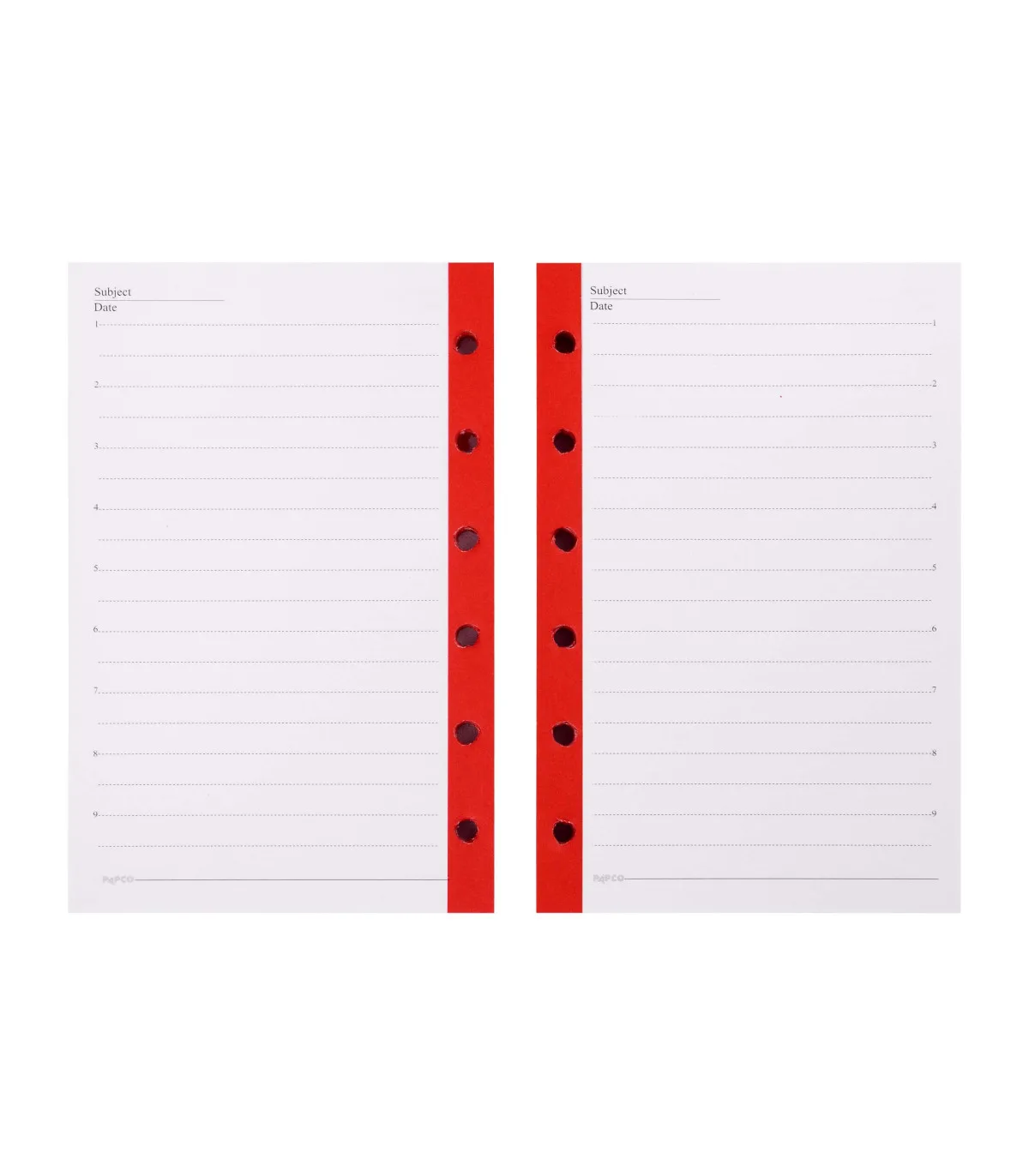 اوراق یک خط دفتر یادداشت قفل فلزی 120 برگ - 12/7 × 8 cm قرمز پاپکو