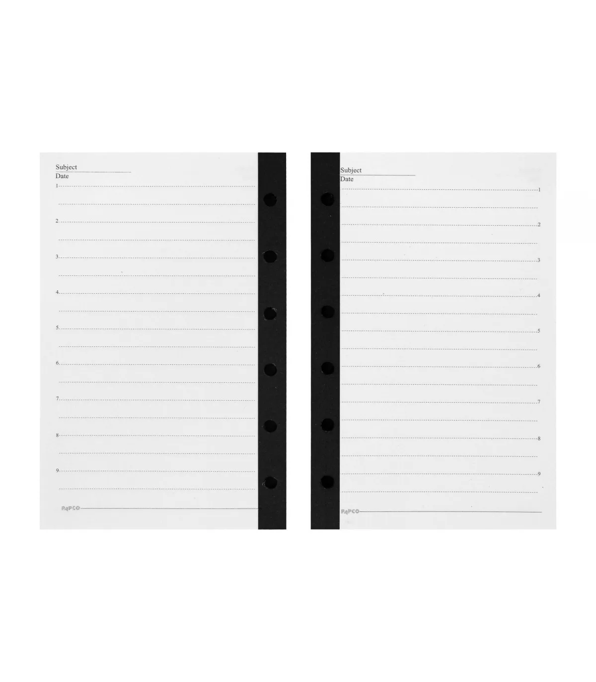 اوراق یک خط دفتر یادداشت قفل فلزی 120 برگ - 12/7 × 8 cm مشکی پاپکو
