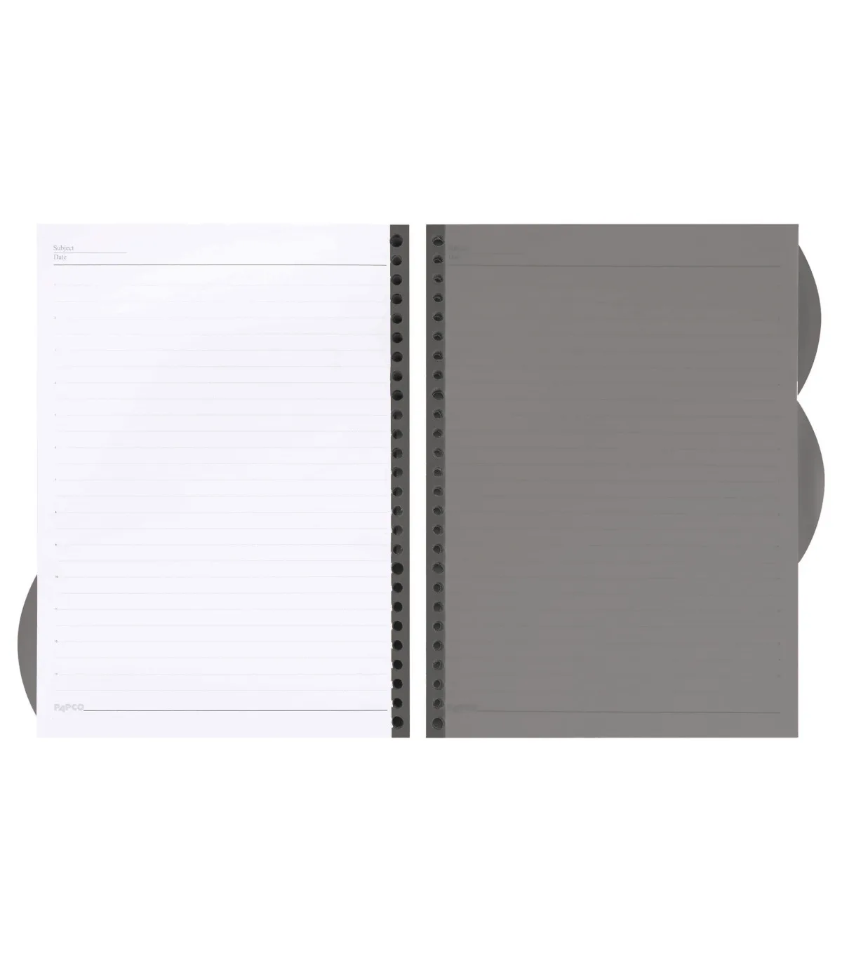 اوراق یک خط دفتر کلاسوری قفل فلزی 200 برگ 19/7 × 25/5 cm دودی پاپکو