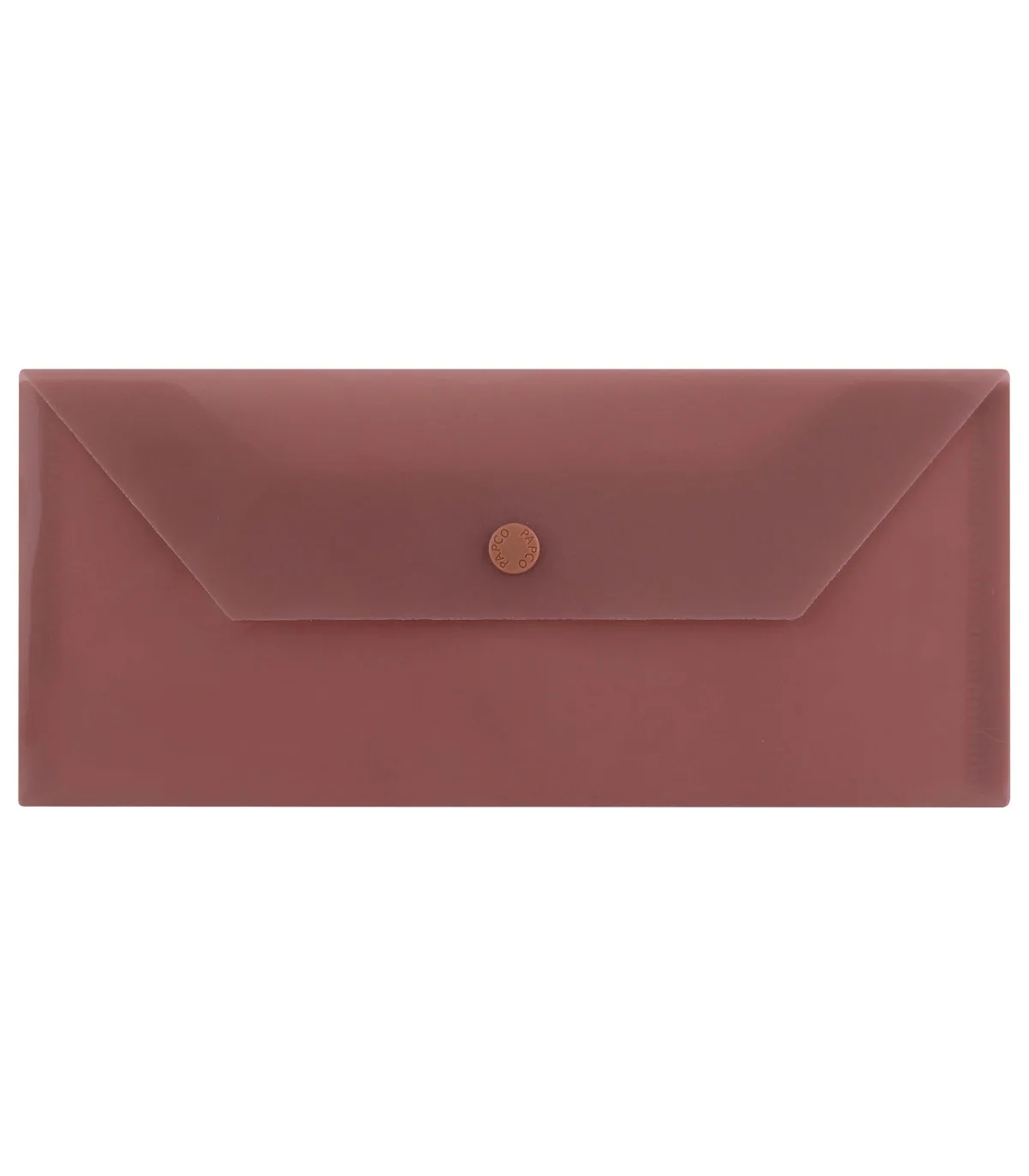 پاکت نامه دکمه دار PP شفاف 10/5 × 23/7 cm قهوه ای پاپکو