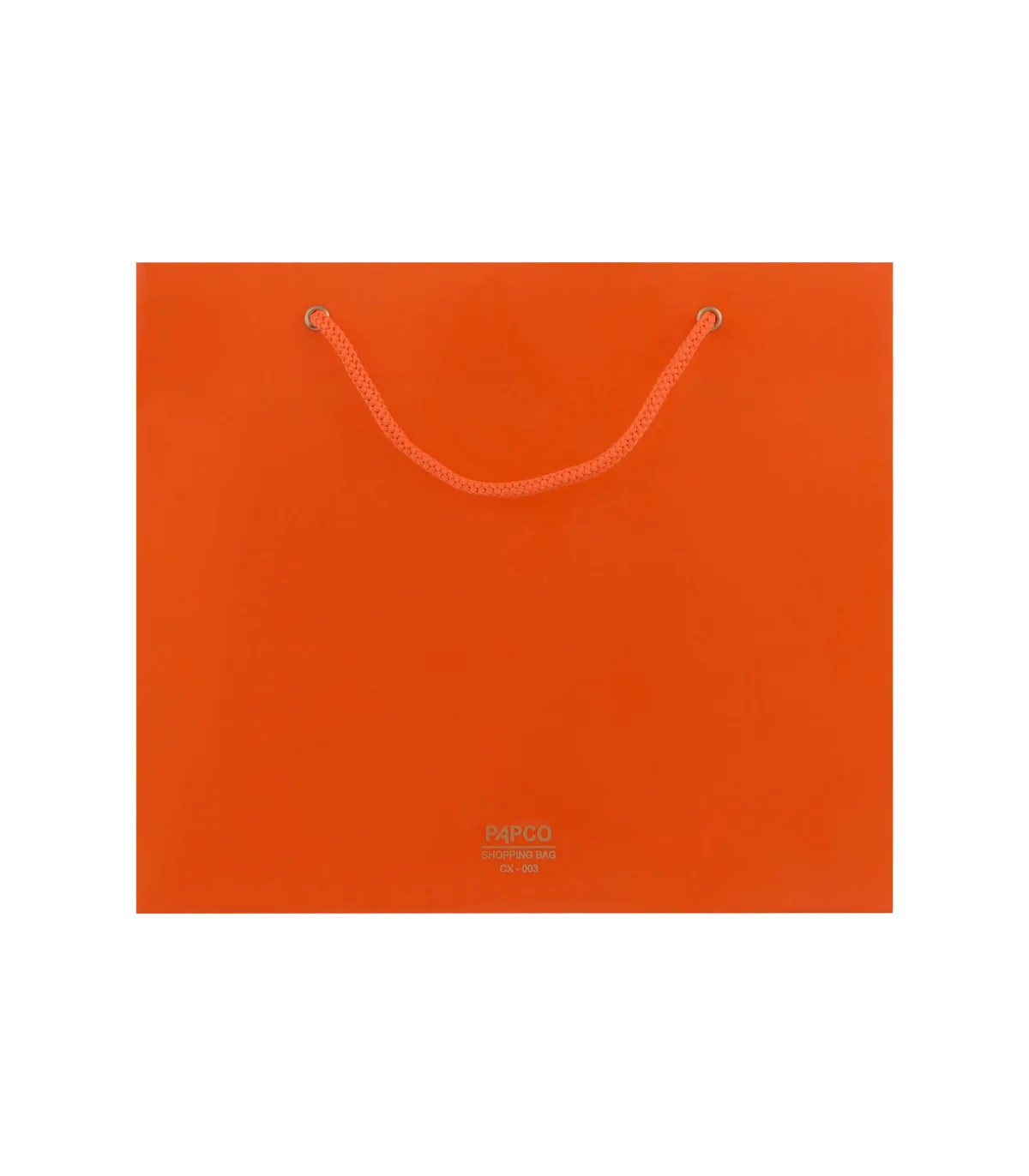 ساک دستی PP متوسط افقی – 33 × 27 cm عطف 10 نارنجی پاپکو