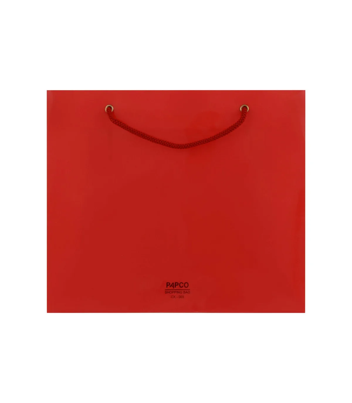 ساک دستی PP متوسط افقی – 33 × 27 cm عطف 10 قرمز پاپکو