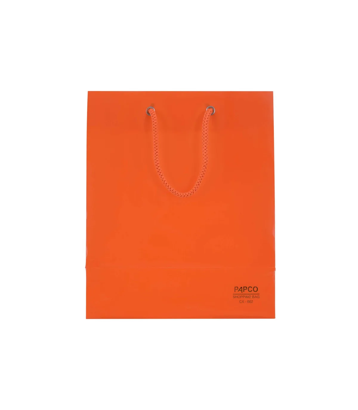 ساک دستی PP کوچک عمودی – 23 × 19 cm عطف 10 نارنجی مات 2 پاپکو