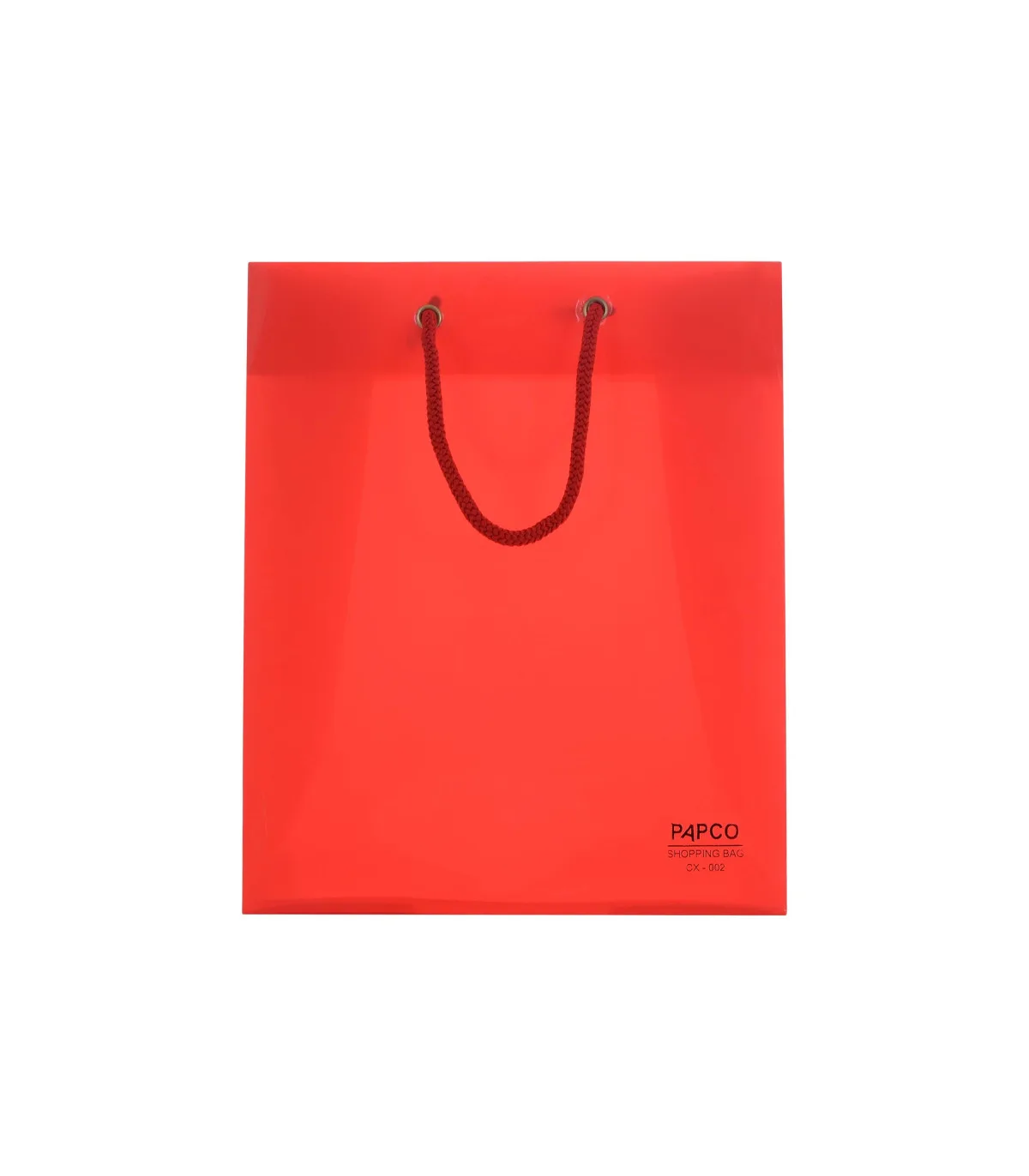 ساک دستی PP کوچک عمودی – 23 × 19 cm عطف 10 قرمز پاپکو