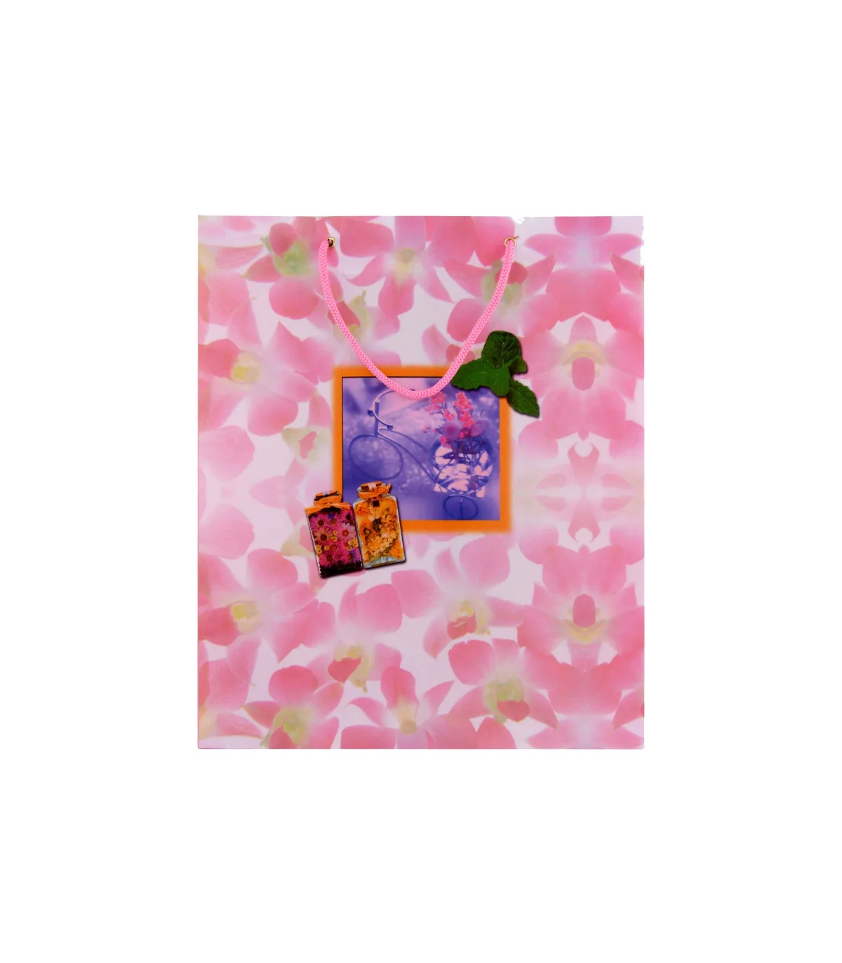 ساک دستی PP طرح دار بزرگ عمودی – 41 × 34/5 cm عطف 10 a504 پاپکو