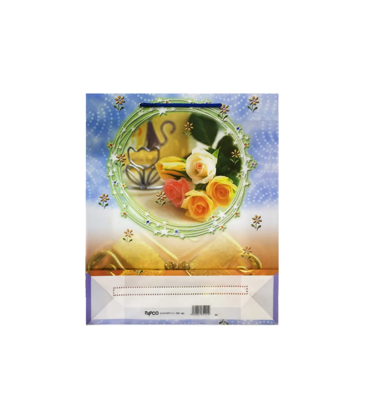ساک دستی PP طرح دار بزرگ عمودی – 41 × 34/5 cm عطف 10 361 پاپکو