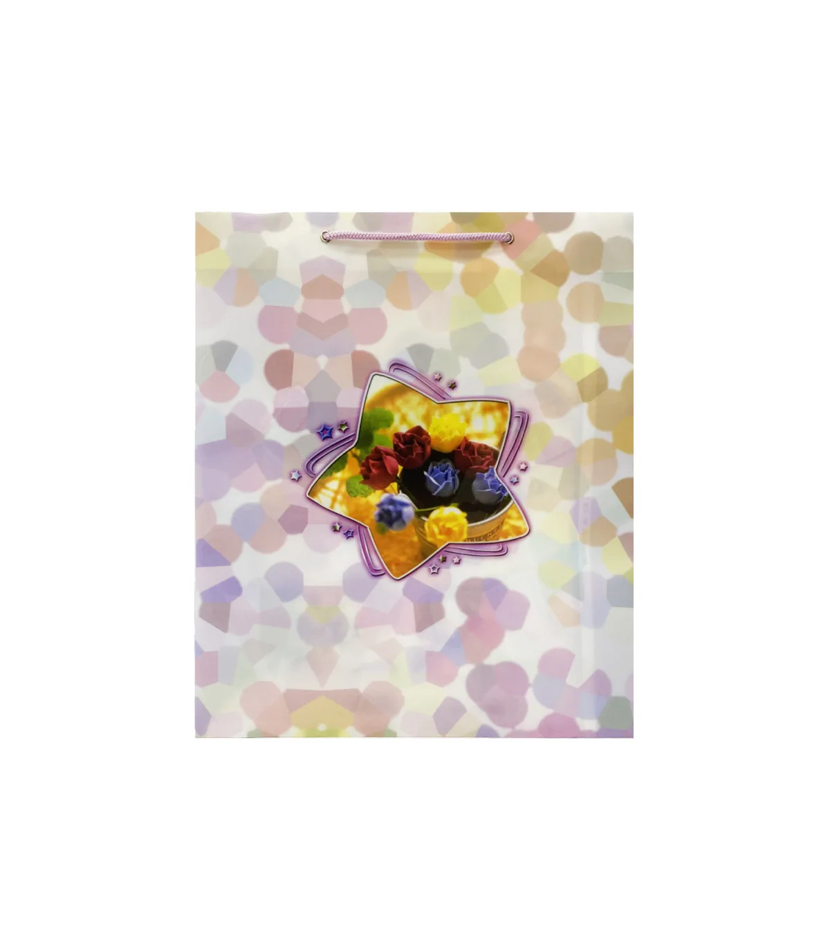 ساک دستی PP طرح دار بزرگ عمودی – 41 × 34/5 cm عطف 10 372 پاپکو