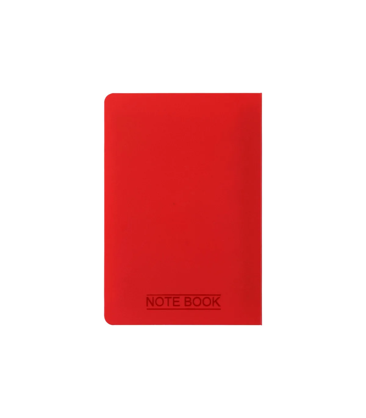 دفتر یادداشت یک خط جلد PP قفل دار 120 برگ - 14/5 × 9/8 cm قرمز پاپکو
