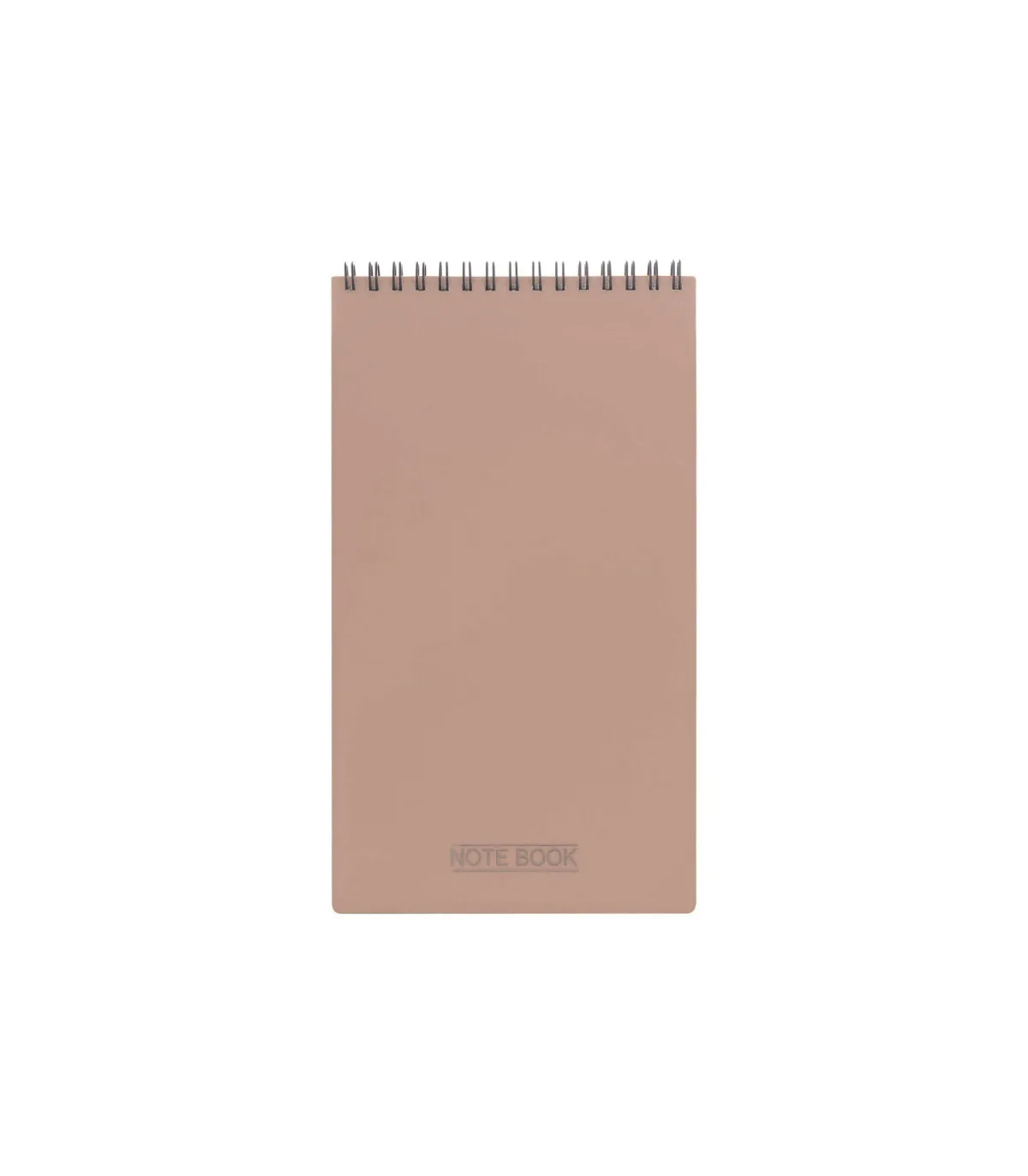 دفتر یادداشت یک خط مهندسی جلد PP فنر دوبل از بالا 80 برگ - 23 × 13 cm گلبهی پاپکو
