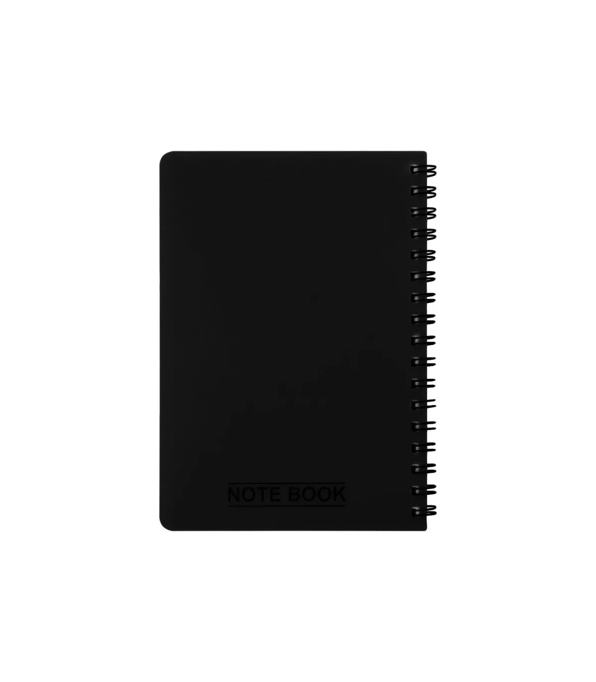 دفتر یادداشت یک خط جلد PP مات فنر دوبل 60 برگ 15 × 10/5 cm مشکی پاپکو