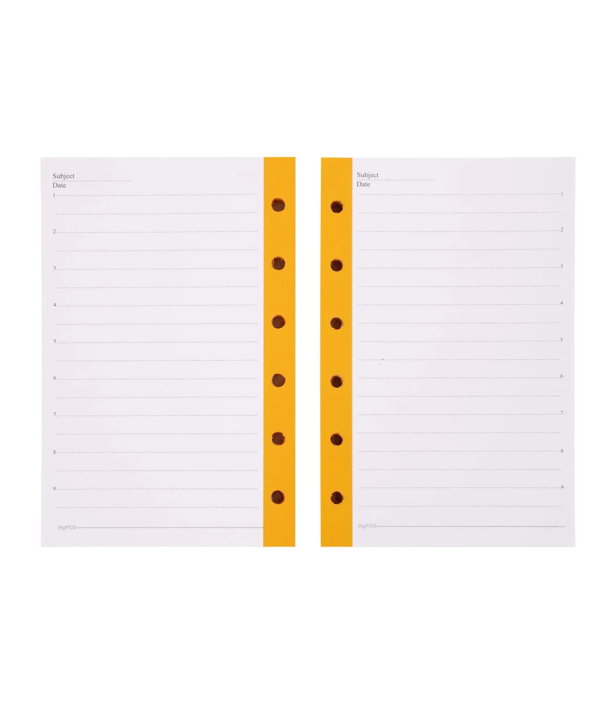 اوراق یک خط دفتر یادداشت قفل فلزی 120 برگ - 12/7 × 8 cm زرد پاپکو
