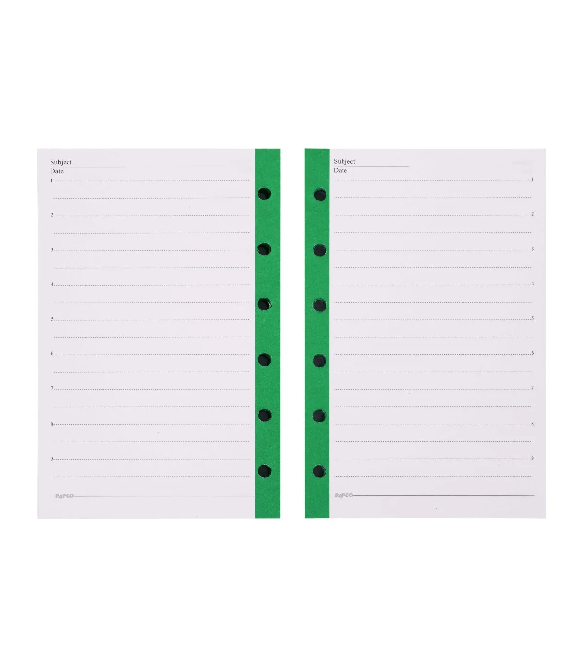 اوراق یک خط دفتر یادداشت قفل فلزی 120 برگ - 12/7 × 8 cm سبز پاپکو