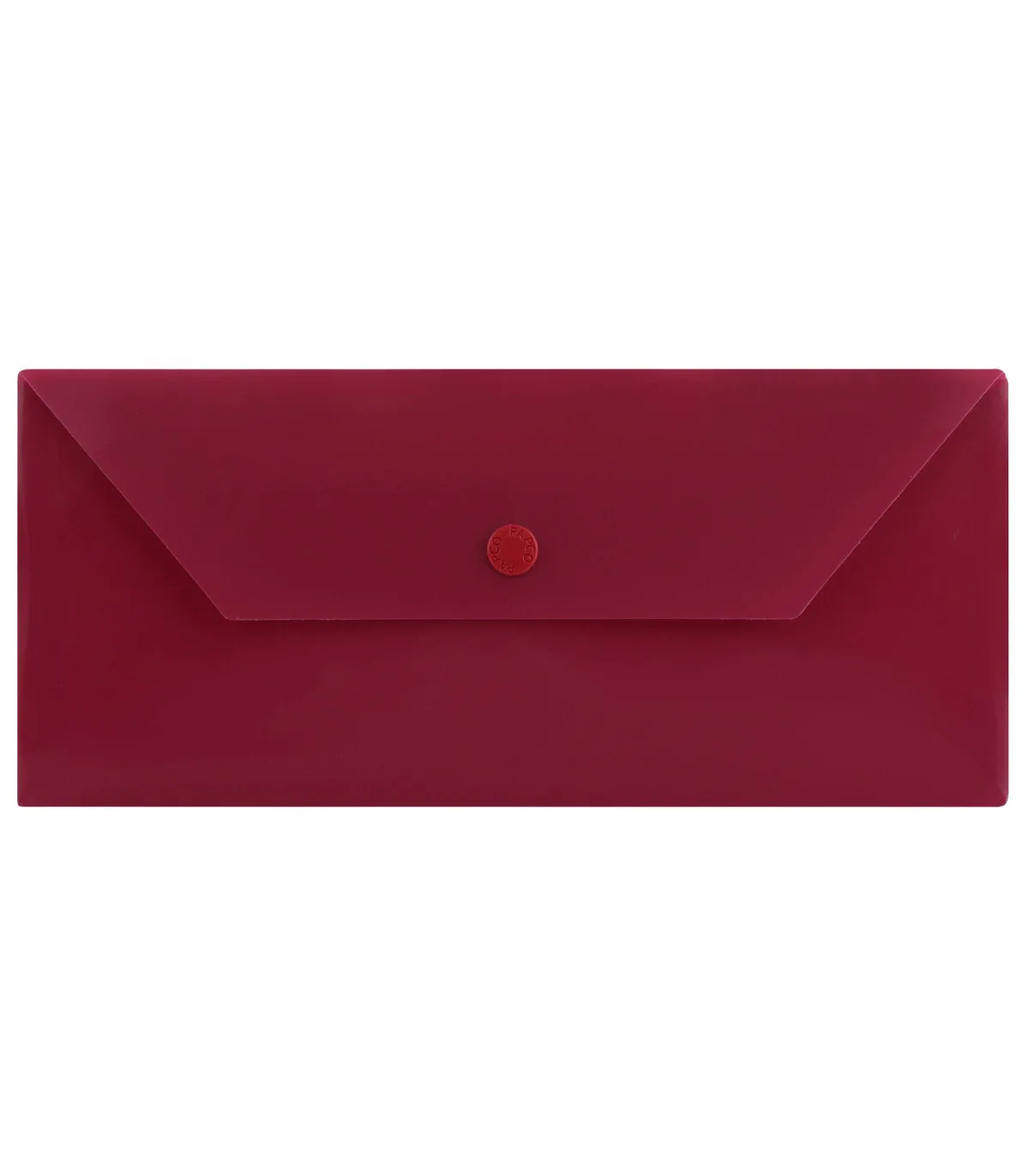 پاکت نامه دکمه دار PP بیزینس مات 10/2 × 23/5 cm زرشکی پاپکو