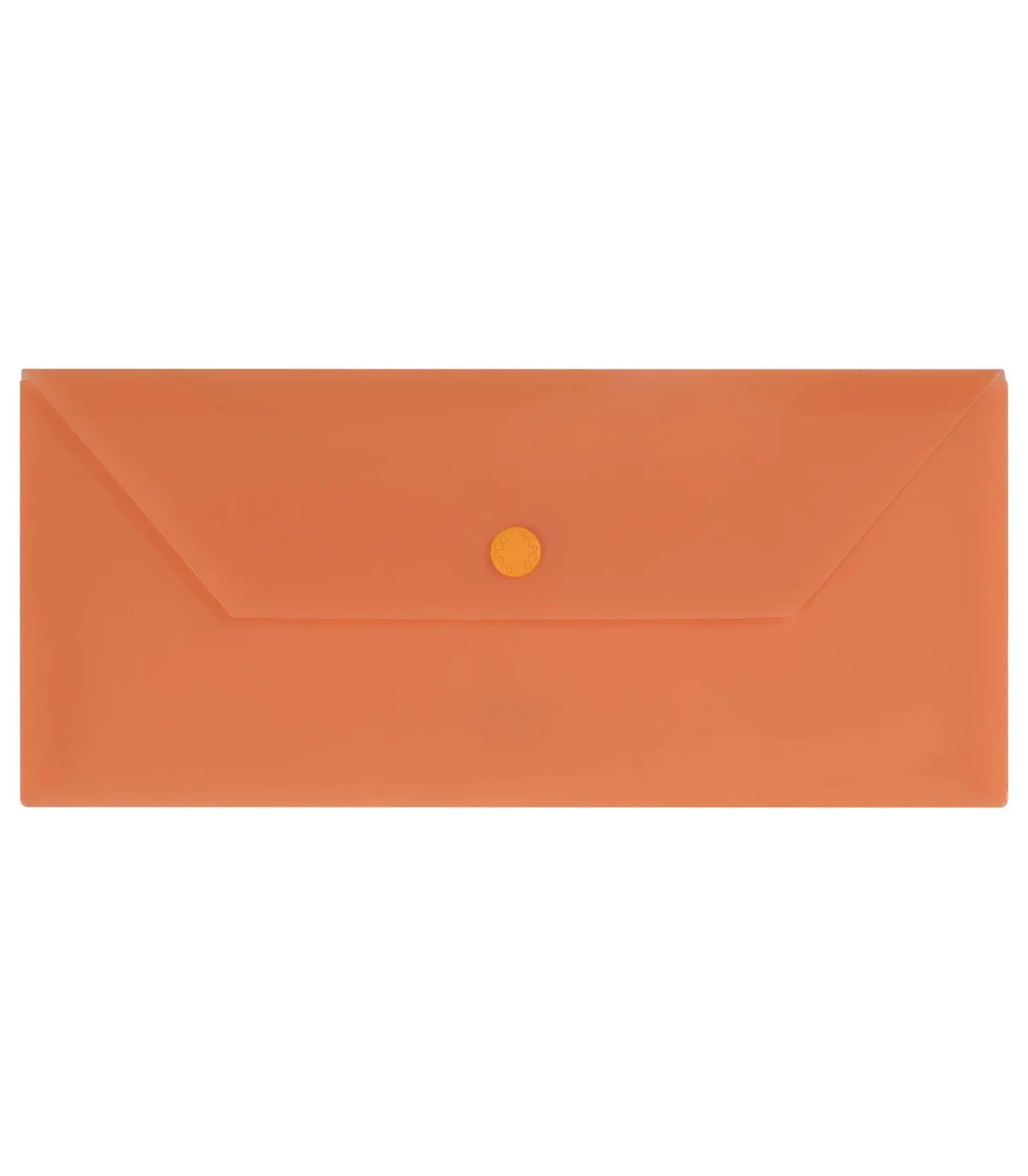 پاکت نامه دکمه دار PP شفاف 10/5 × 23/7 cm نارنجی نیمه مات پاپکو