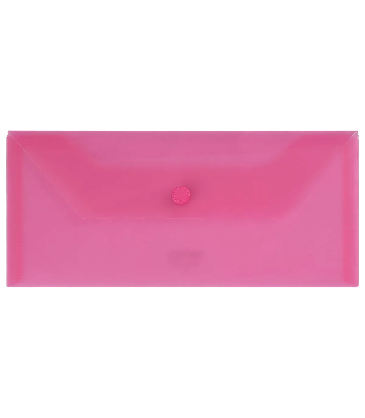 پاکت نامه دکمه دار PP شفاف 10/5 × 23/7 cm سرخابی پاپکو