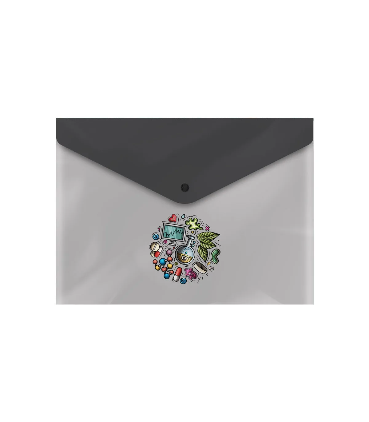 پاکت دکمه دار PP فانتزی طرح دار A4 11430 پاپکو