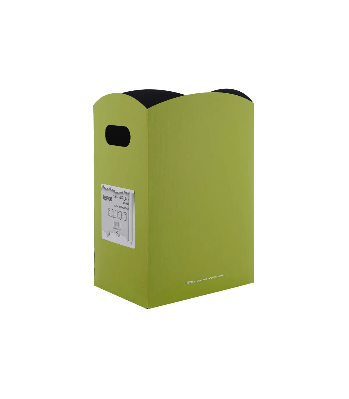 سطل کاغذ باطله PP متالیک 56 × 54 cm سبز پاپکو