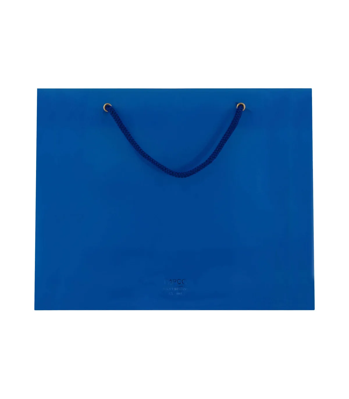 ساک دستی PP متوسط افقی – 26 × 33 cm عطف 10 آبی پاپکو