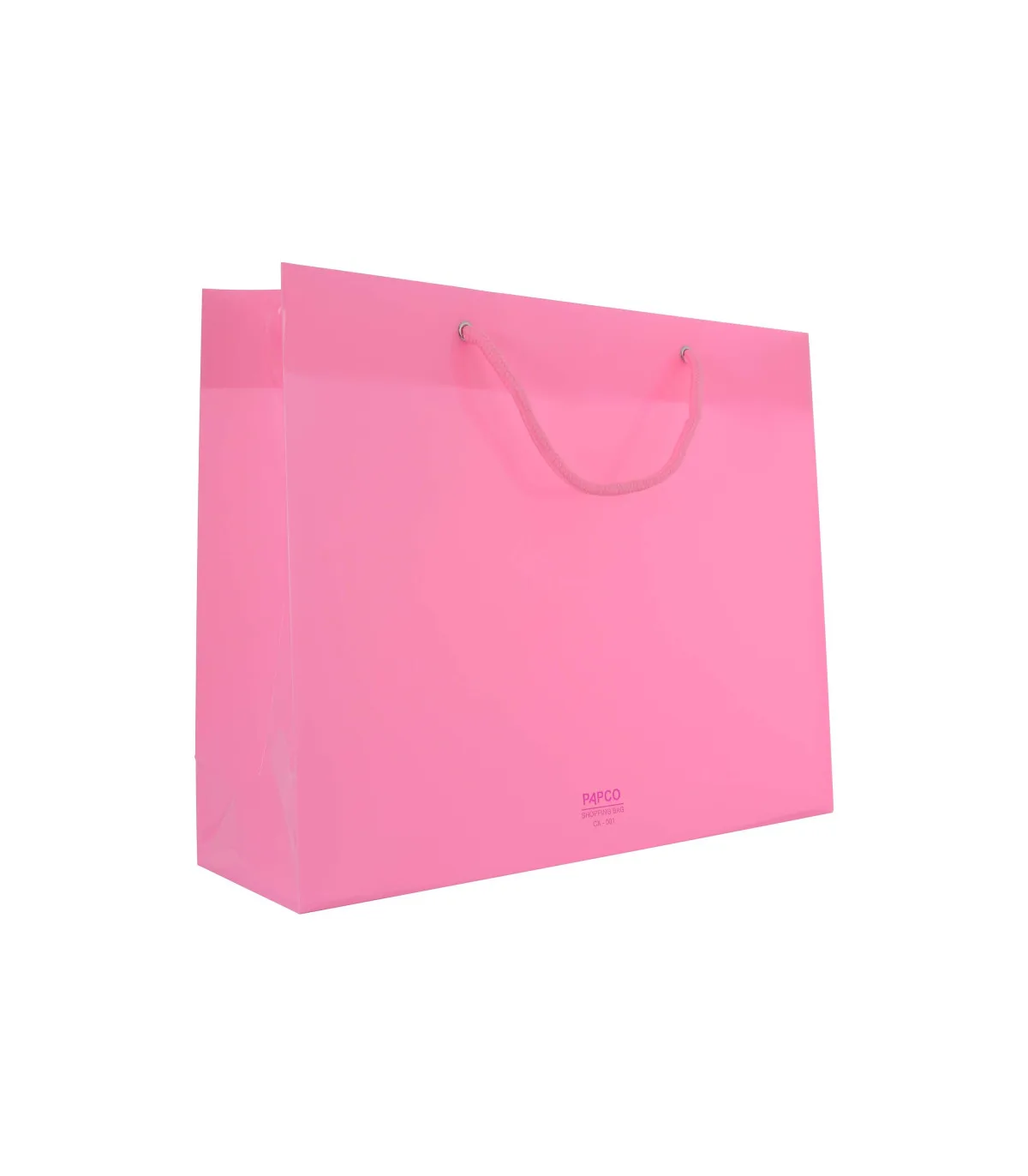 ساک دستی PP متوسط افقی – 26 × 33 cm عطف 10 صورتی 2 پاپکو