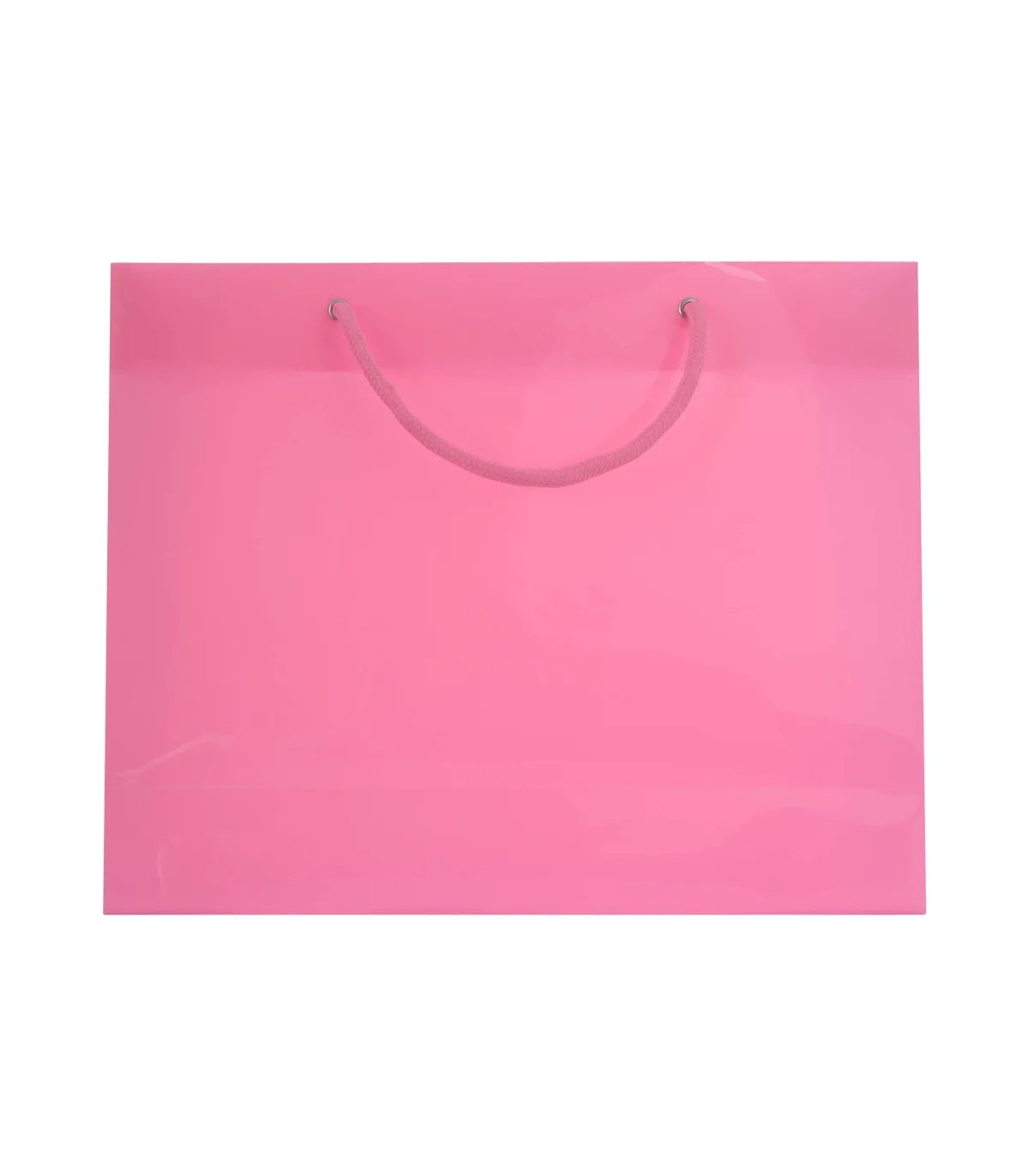ساک دستی PP متوسط افقی – 26 × 33 cm عطف 10 صورتی 2 پاپکو