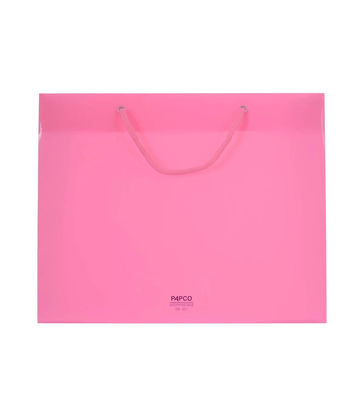 ساک دستی PP متوسط افقی – 26 × 33 cm عطف 10 صورتی 2 پاپکو