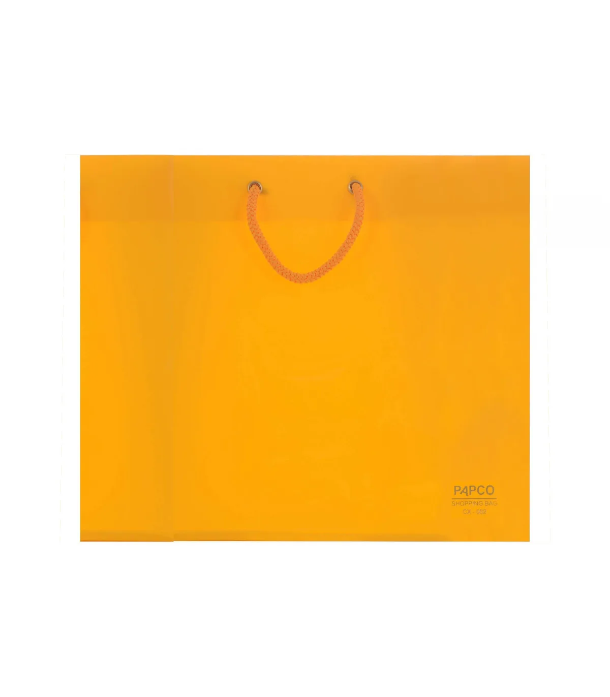 ساک دستی PP متوسط افقی – 33 × 27 cm عطف 10 زرد پاپکو