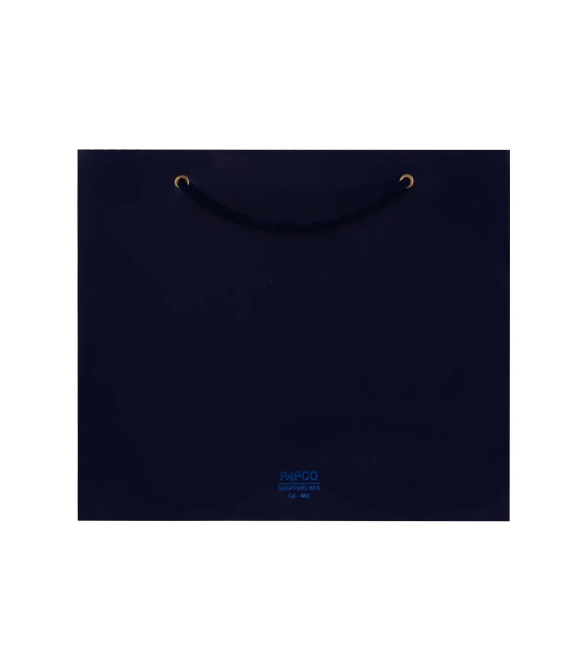 ساک دستی PP متوسط افقی – 33 × 27 cm عطف 10 سرمه ای پاپکو
