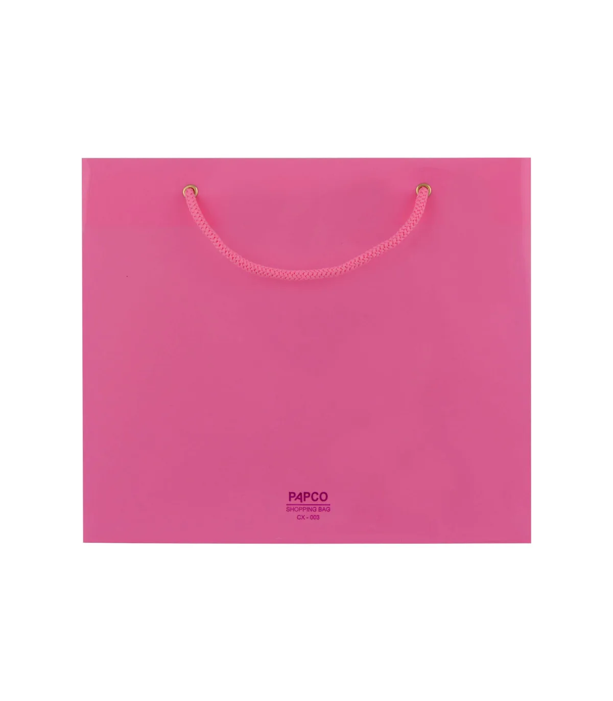 ساک دستی PP متوسط افقی – 33 × 27 cm عطف 10 صورتی 2 پاپکو