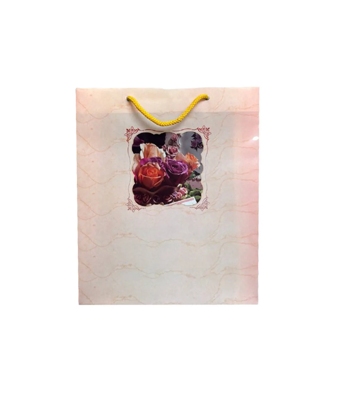 ساک دستی PP طرح دار بزرگ عمودی – 41 × 34/5 cm عطف 10 1216-20 پاپکو