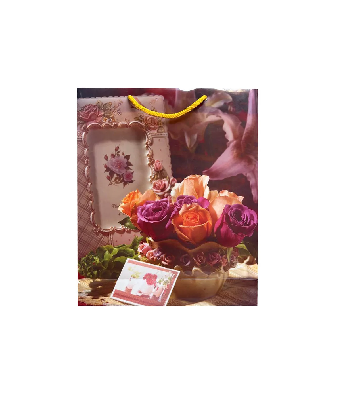ساک دستی PP طرح دار بزرگ عمودی – 41 × 34/5 cm عطف 10 1216-20 پاپکو