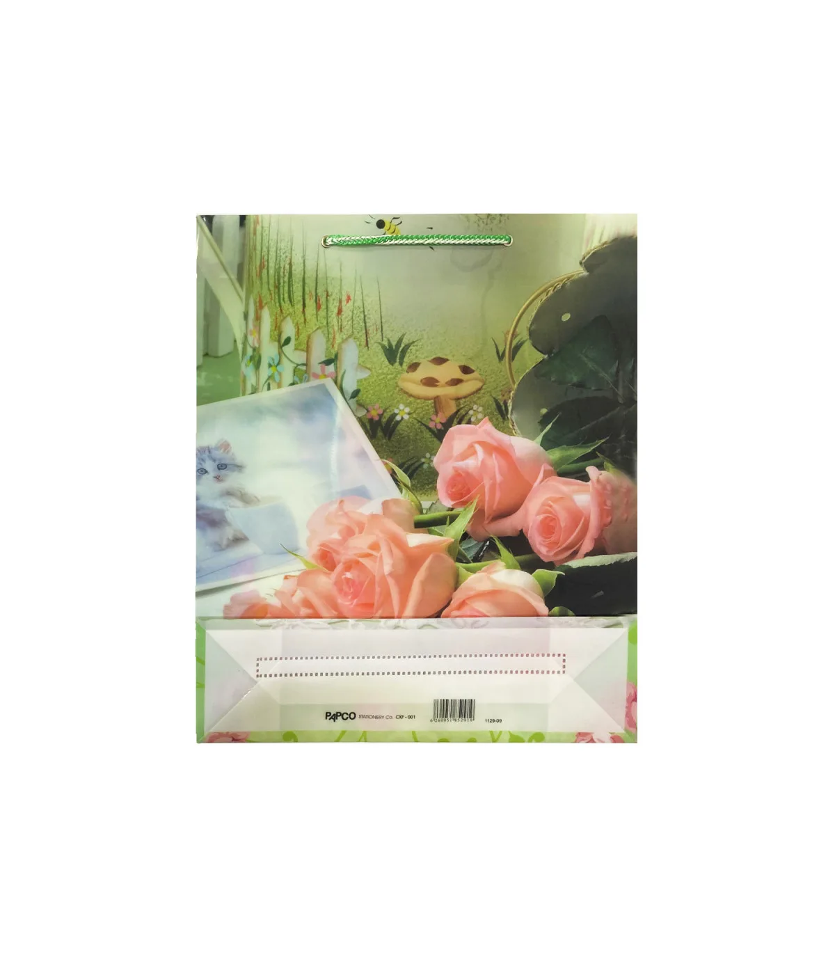 ساک دستی PP طرح دار بزرگ عمودی – 41 × 34/5 cm عطف 10 1129-09 پاپکو